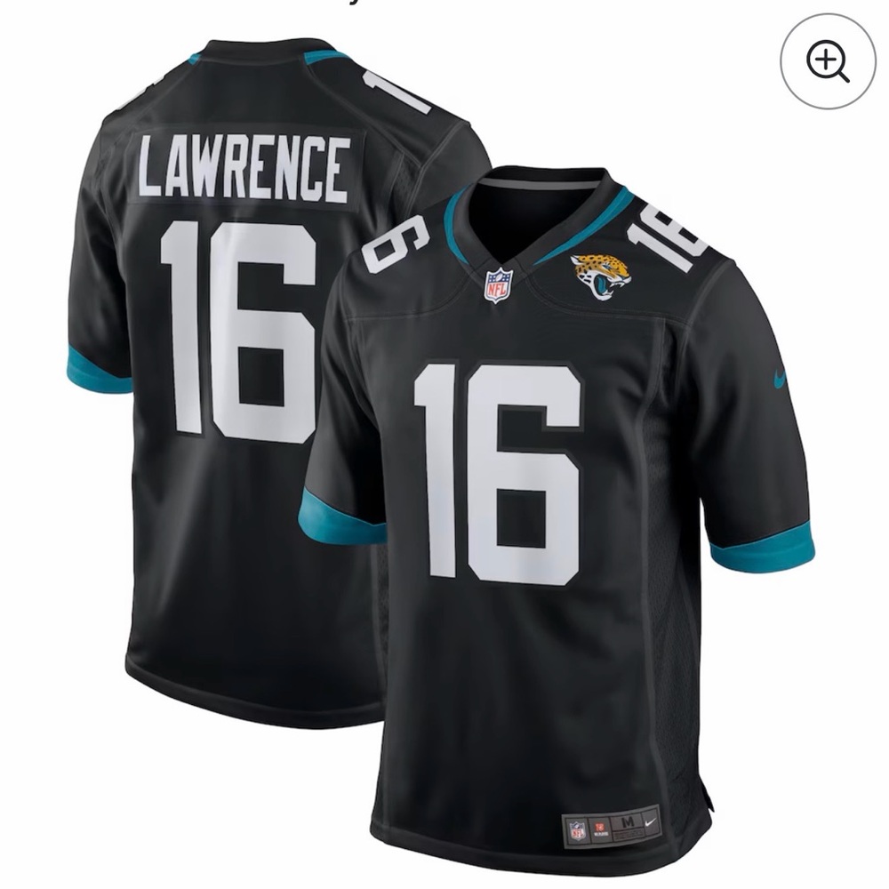 Trevor Lawrence NFL Black Jersey with Nike Logo